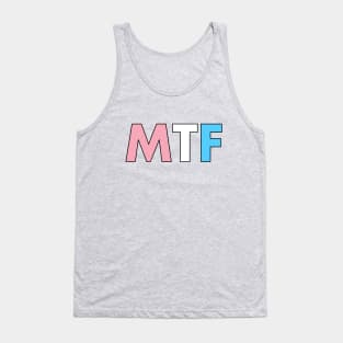 MTF Transgender Flag Colors - Male To Female Tank Top